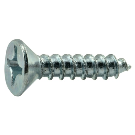 Midwest Fastener Wood Screw, #10, 7/8 in, Zinc Plated Steel Flat Head Phillips Drive, 100 PK 02577